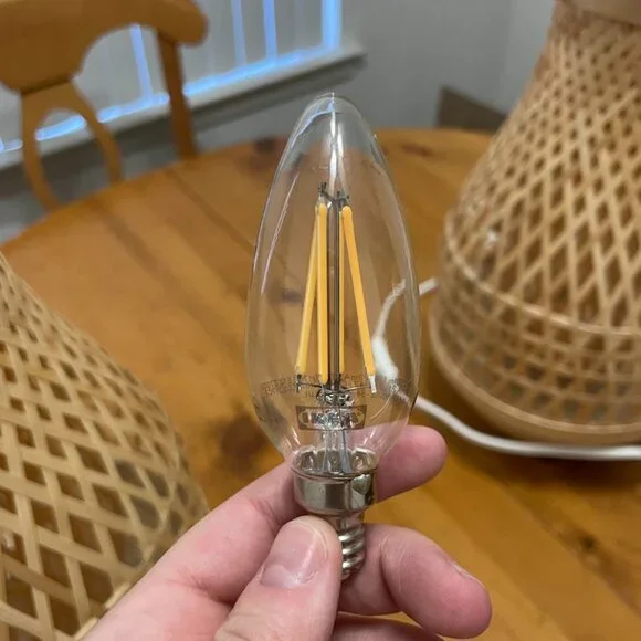 SET OF 2 Ikea Misterhult table lamps with LED lightbulb - Picture 10 of 12